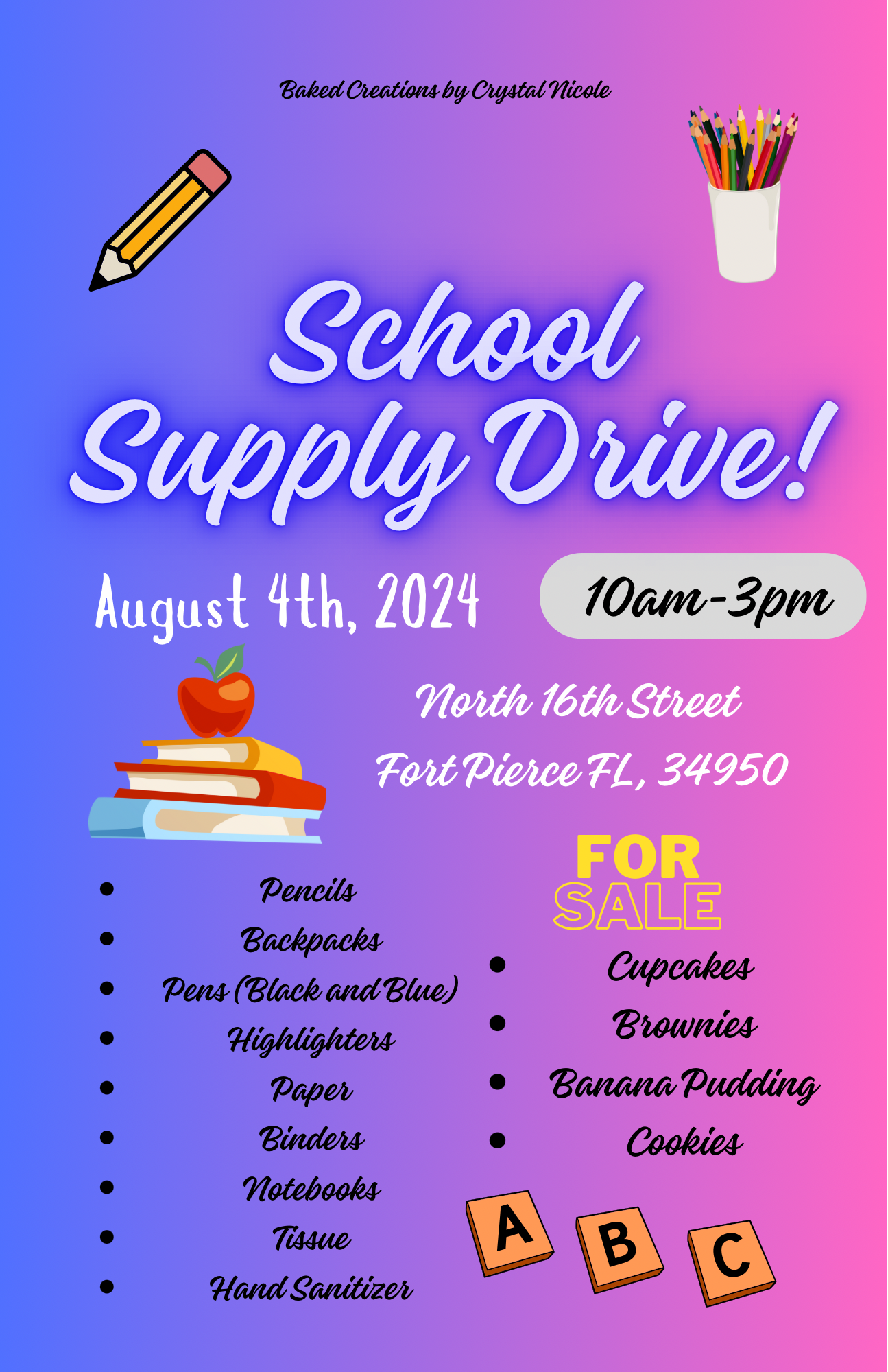 Donate:School Supply Drive